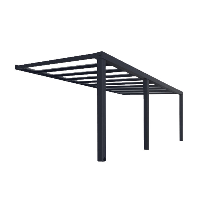 Terrasstak Stockholm 3,4 x 6,6 m Antracit Canopia by Palram